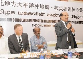 Rajinikanth At Condolence Meet For Japan Earthquake photo 6